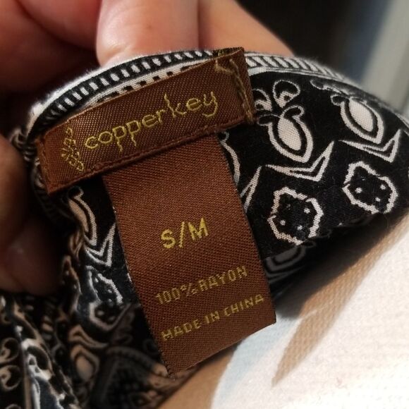 COPPER KEY Geo Print Fringe Kimono Size S/M - Picture 7 of 7